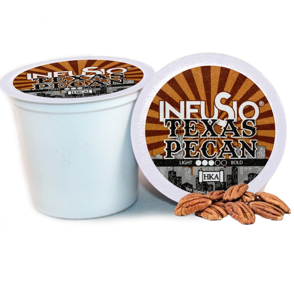 InfuSio Texas Pecan Coffee Pods - Premium Single Serve Pods
