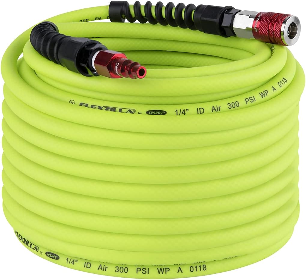 Flexzilla Pro Air Hose 1/4 in. x 100 ft. with ColorConnex Coupler