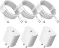 3Pack Extra Long 10FT iPhone Fast Charger USB-C to Lightning - Extra
