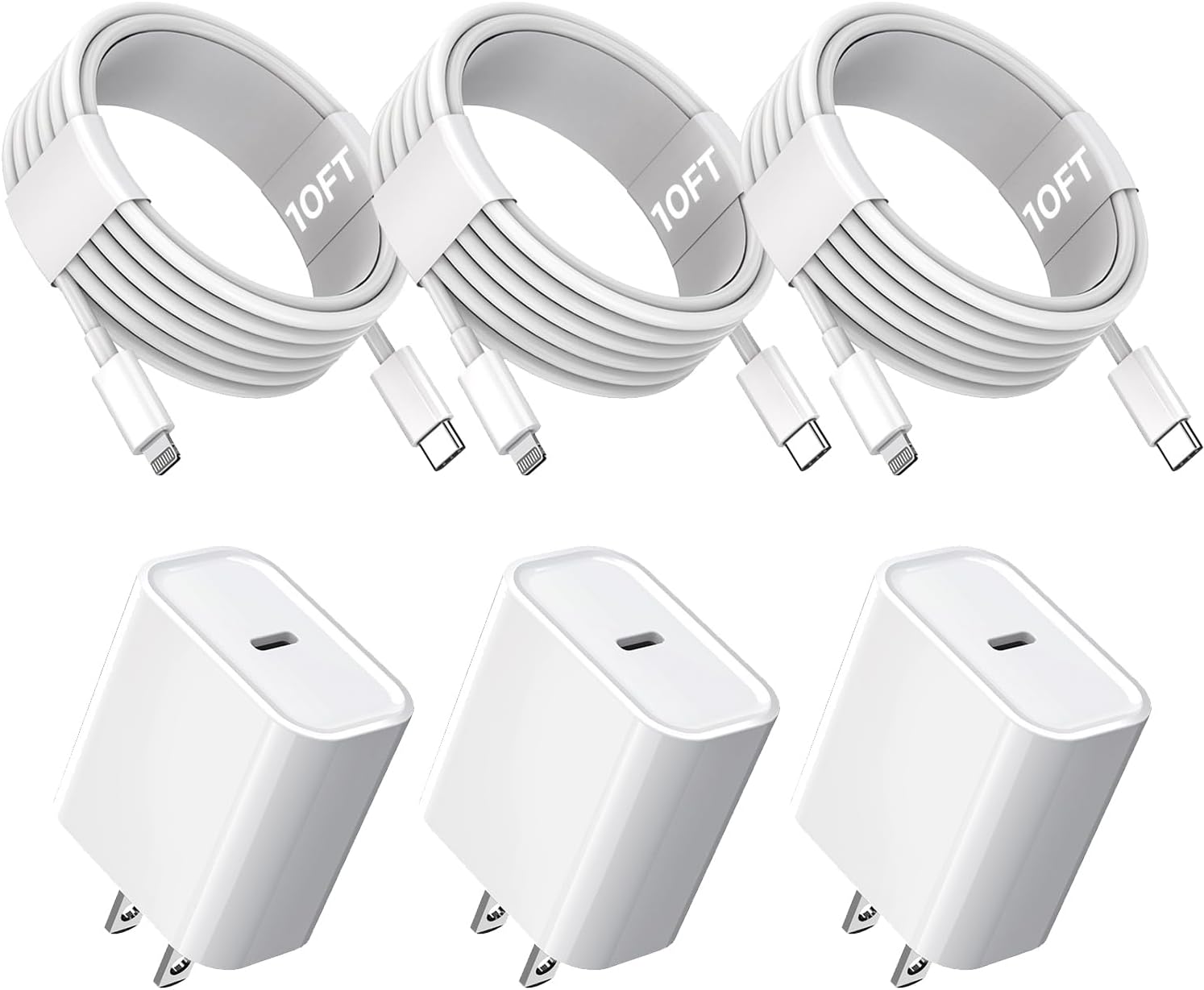 10FT Fast Charging iPhone Cable Bundle - TrimDish