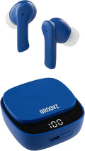 Groovz True Wireless Earbuds - USA Designed - 27Hrs Battery - Dual Mic - Blue