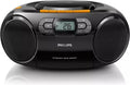 Portable CD Player Boombox - Compact Stereo with USB and Tape