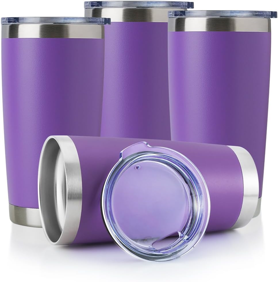 20oz Stainless Steel Tumbler with Lid for Hot and Cold Drinks