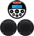 Marine Stereo Waterproof Bluetooth MP3 USB AM/FM Radio - With 2