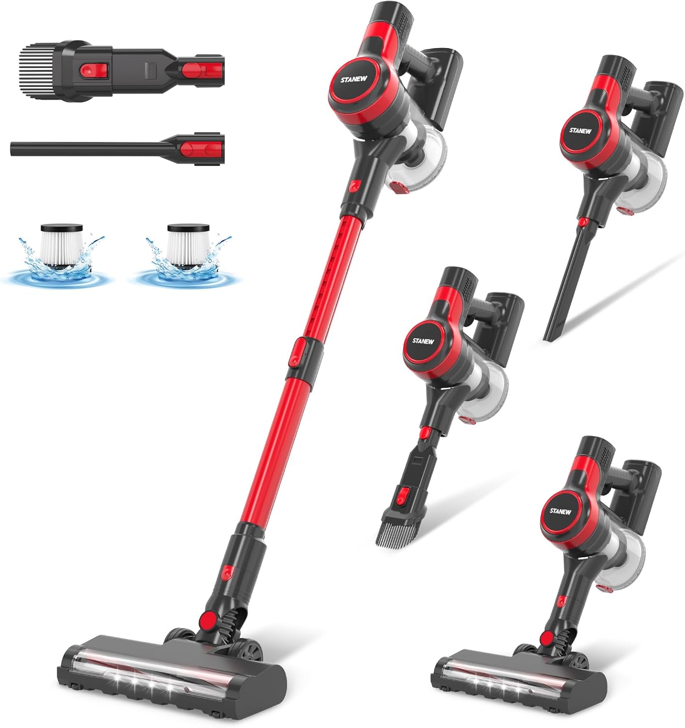 Stanew 4-in-1 Cordless Vacuum: Powerful Suction!