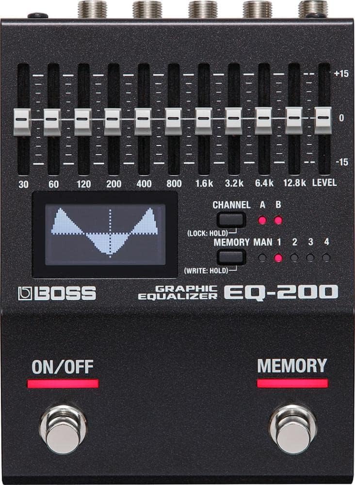 BOSS EQ-200 Graphic Equalizer with Dual 10-Band EQs for Sound