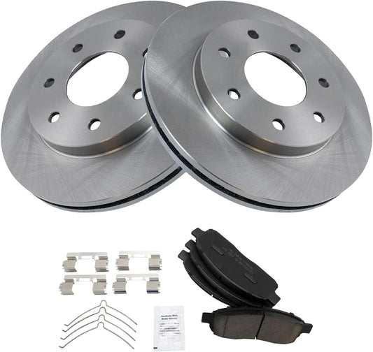 TRQ Front Brake Pad & Rotor Kit for 2004-2008 Ford F-150