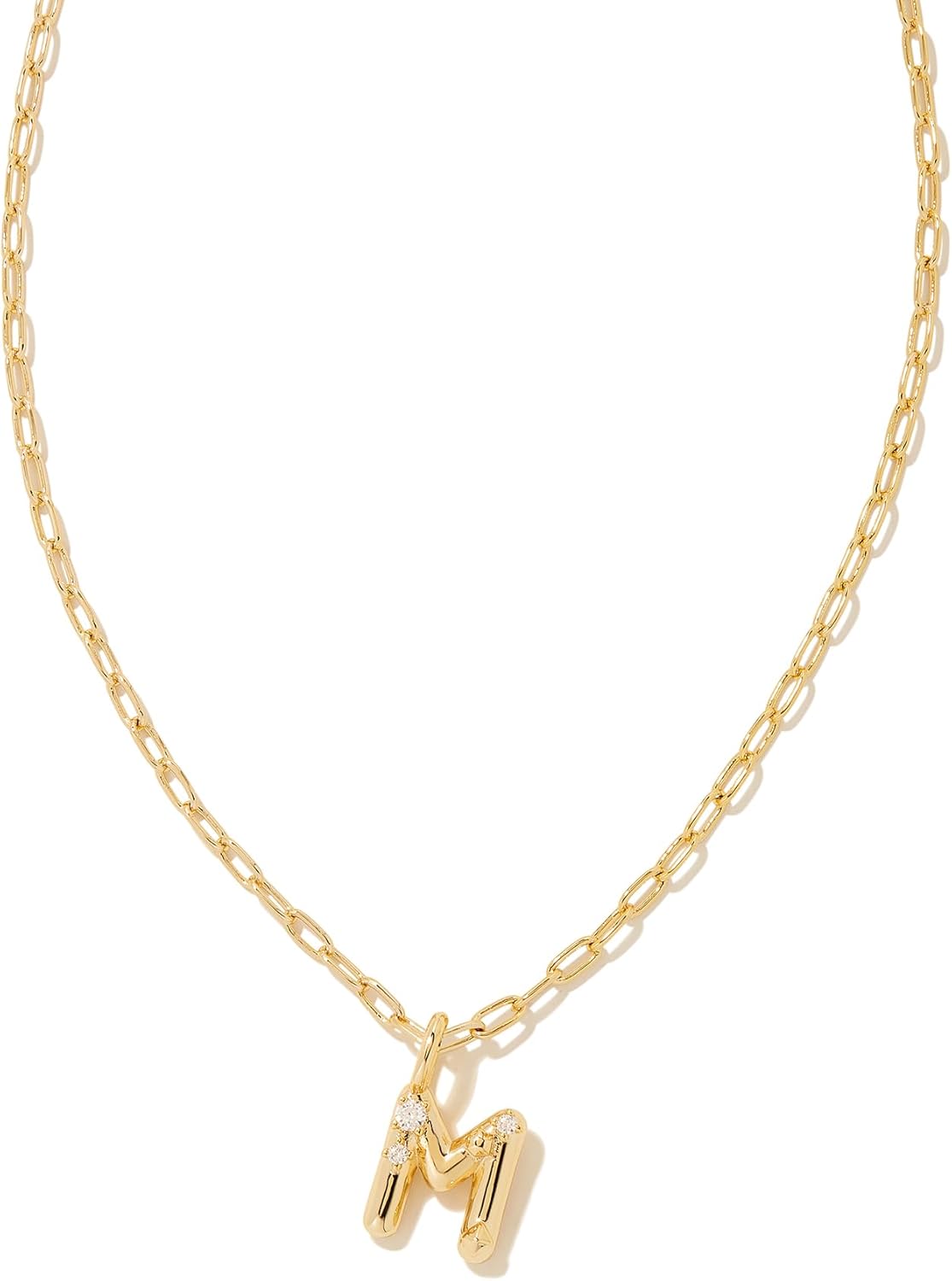 Kendra Scott Crystal Letter Short Pendant Necklace for Women