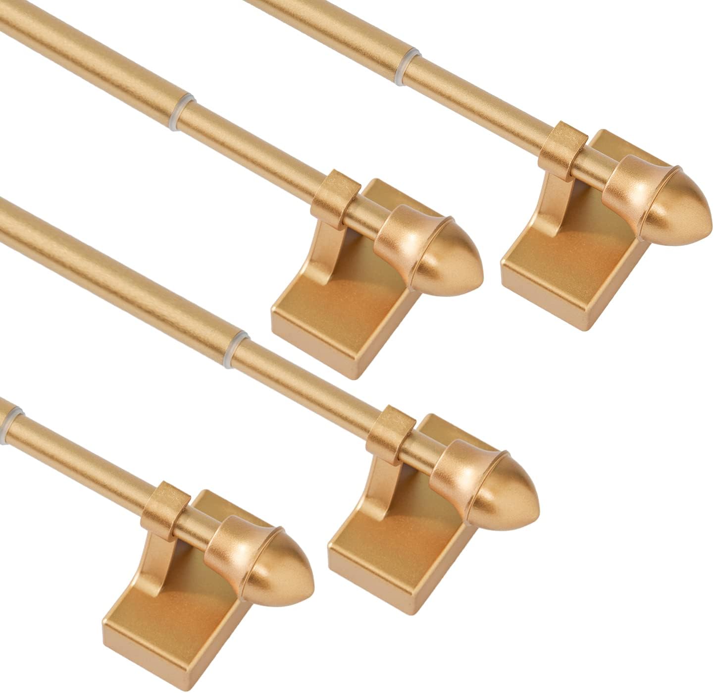 Gold Magnetic Curtain Rods - Tool-Free, Multi-Use!