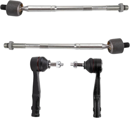TRQ Front Inner & Outer Tie Rod Set for 2017-2020 Jeep Compass