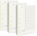 A7 Planner Refill 3 Pack, 135 Sheets/270 Pages - Thick A7 Lined