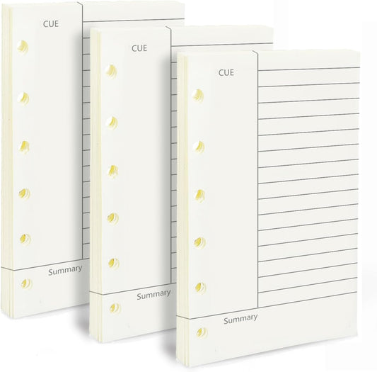 Thick 6-Ring Cornell Refills, 135 Sheets x 3