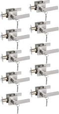 Keyed Alike Entry Lever Lock for Exterior Door - Satin Nickel