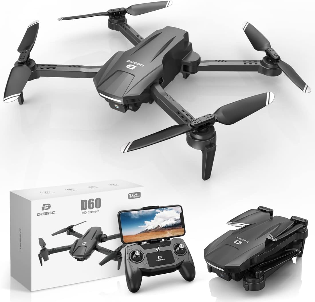 DEERC D60 Drone: HD Camera, Long Battery Life!