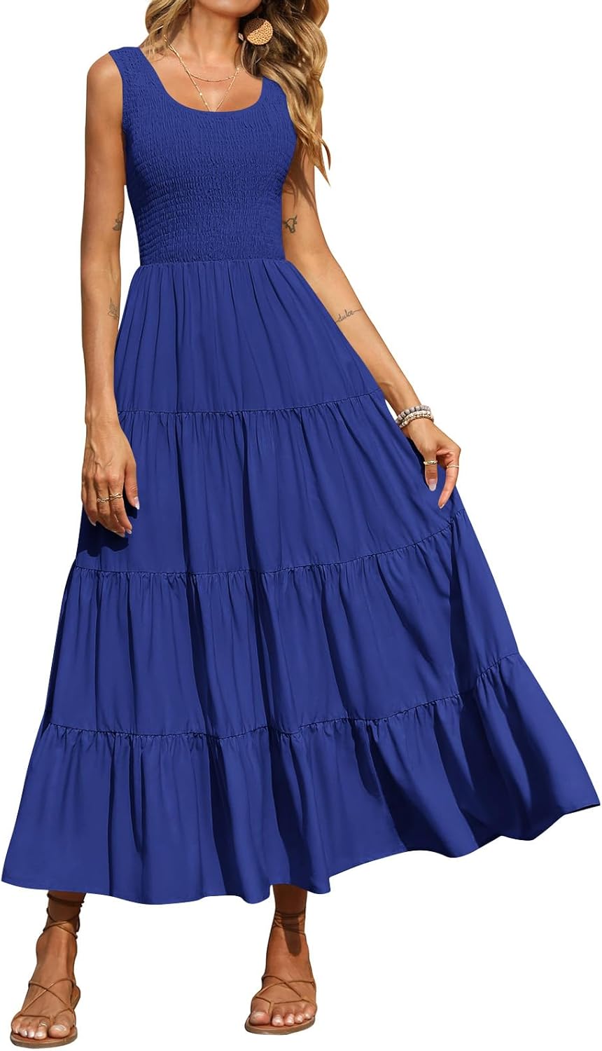 PRETTYGARDEN Women's Casual Loose Maxi Sundress for Summer