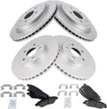TRQ Front and Rear Brake Pad & Rotor Kit - Ceramic G-Coated Upgrade