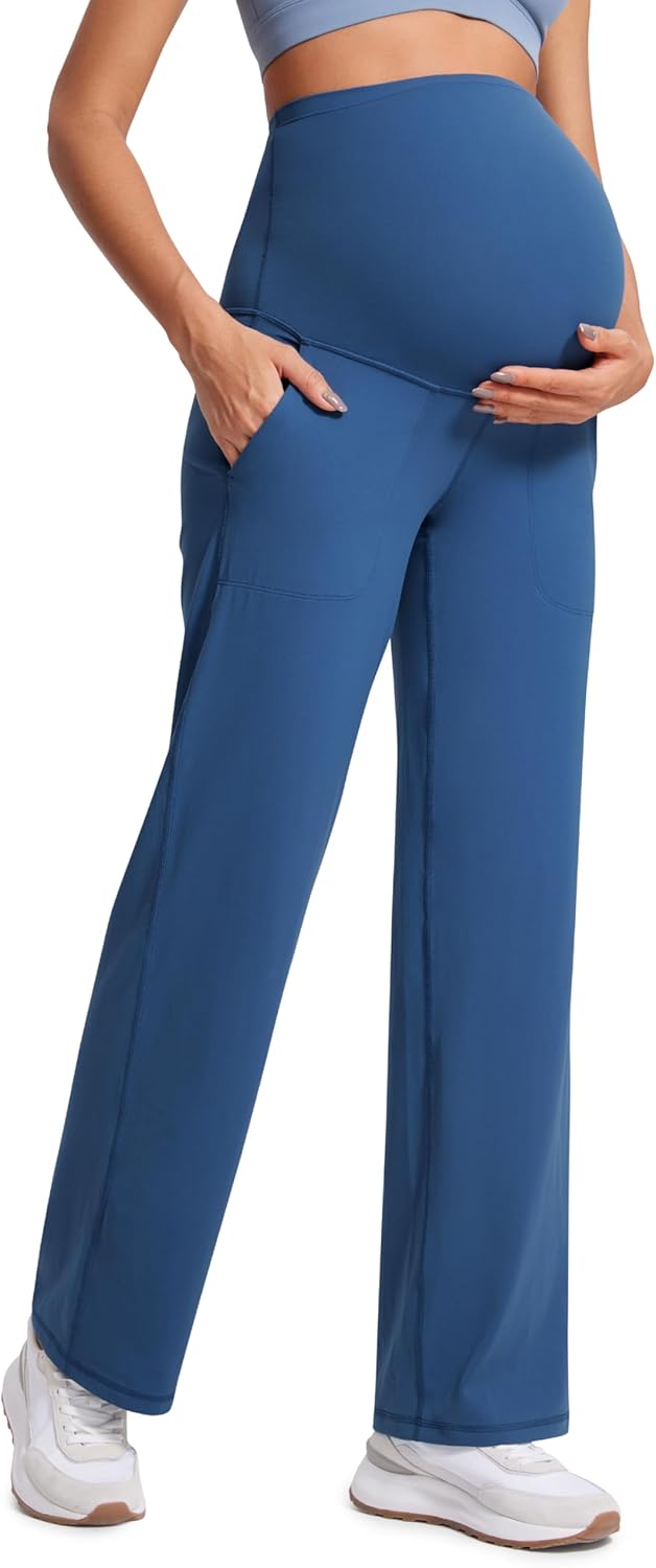 CRZ YOGA Butterluxe Maternity Wide Leg Pants for Comfort