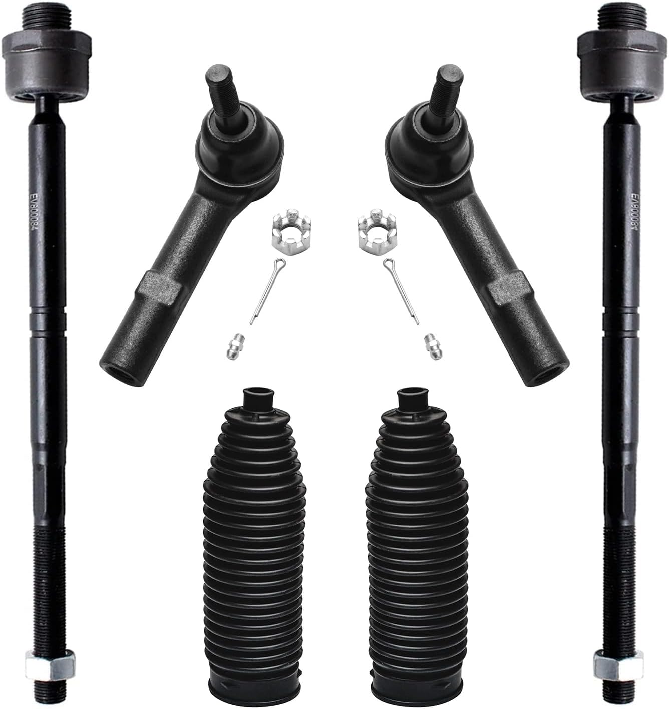 Front 6pc Tie Rods Kit for Chevy GMC Silverado Sierra Tahoe
