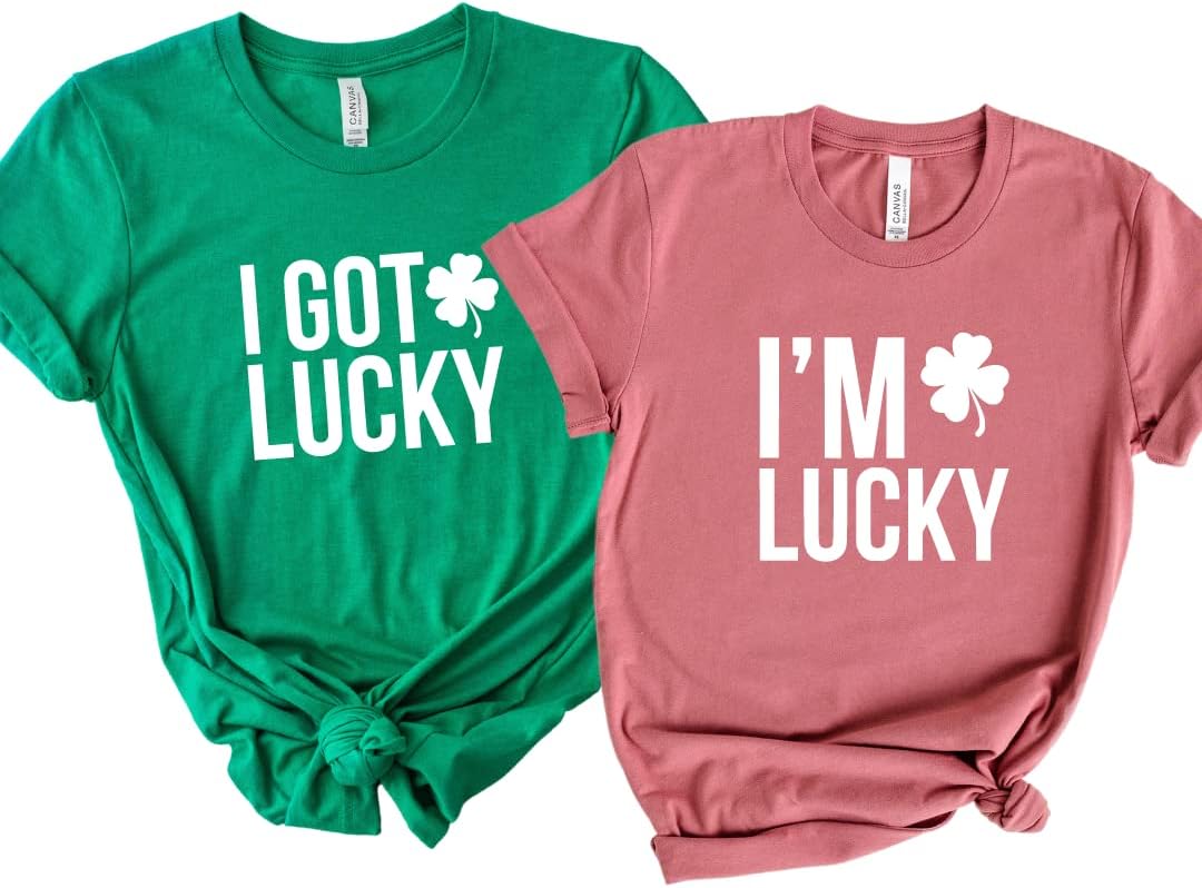 I Got Lucky Shirt for St Patricks Day Couples Matching Outfits
