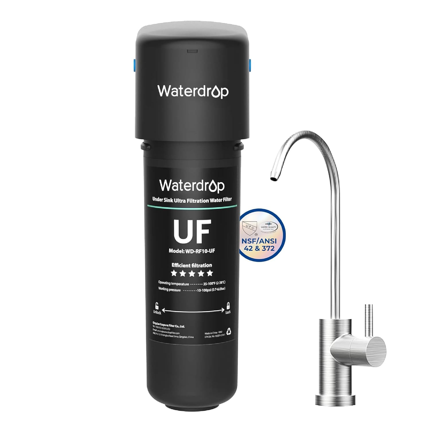 Waterdrop 10UB-UF Ultra Filtration Under Sink Water Filter System