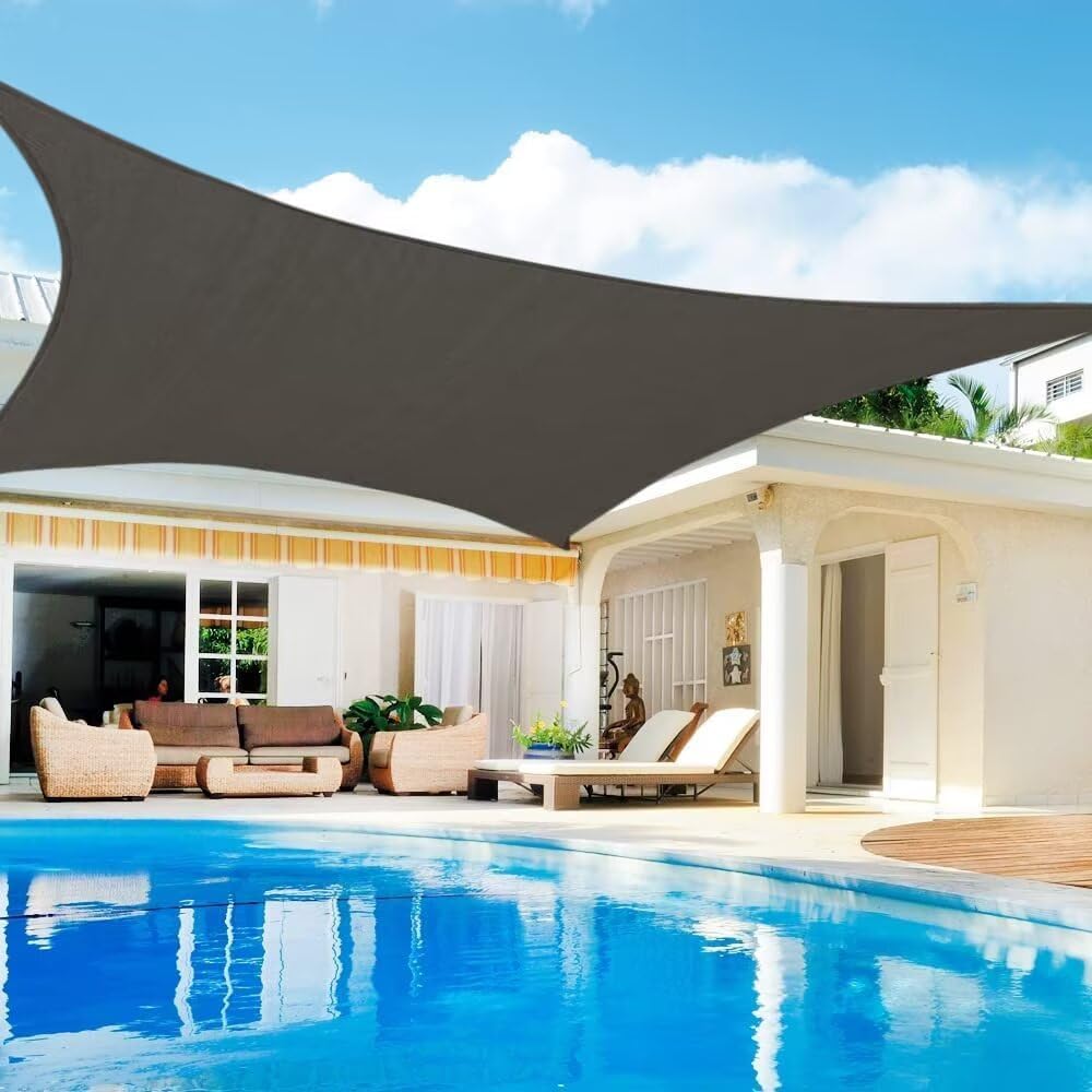 Sun Shade Sail 16ftx24ft Gray Rectangle Canopy for Outdoor Use