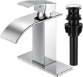 Chrome Bathroom Faucets Waterfall Single Handle Sink Faucet - Smooth