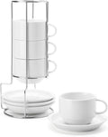 Sweese 8oz Porcelain Cappuccino Cups Set - Specialty Drink Bliss