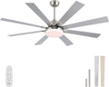 62 Inch Ceiling Fans with Lights and Remote - Quiet, Dimmable Modern