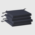Navy Blue Square Seat Cushions Set of 4 - 19 x 18 Outdoor Dining