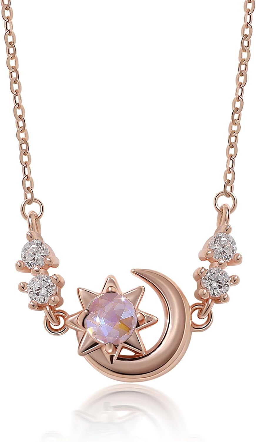 Stunning Meissa Moon Chain Necklace with Celestial Design