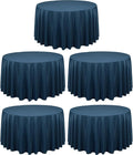 108 Inch Round Tablecloths for Weddings and Events - Navy Blue