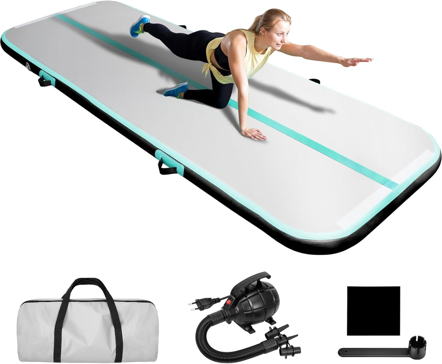 EDOSTORY Inflatable Gymnastics Mat: 4 Thick for Versatile Training