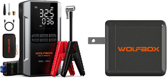 Portable Power Solution: WOLFBOX 3000A Jump Starter