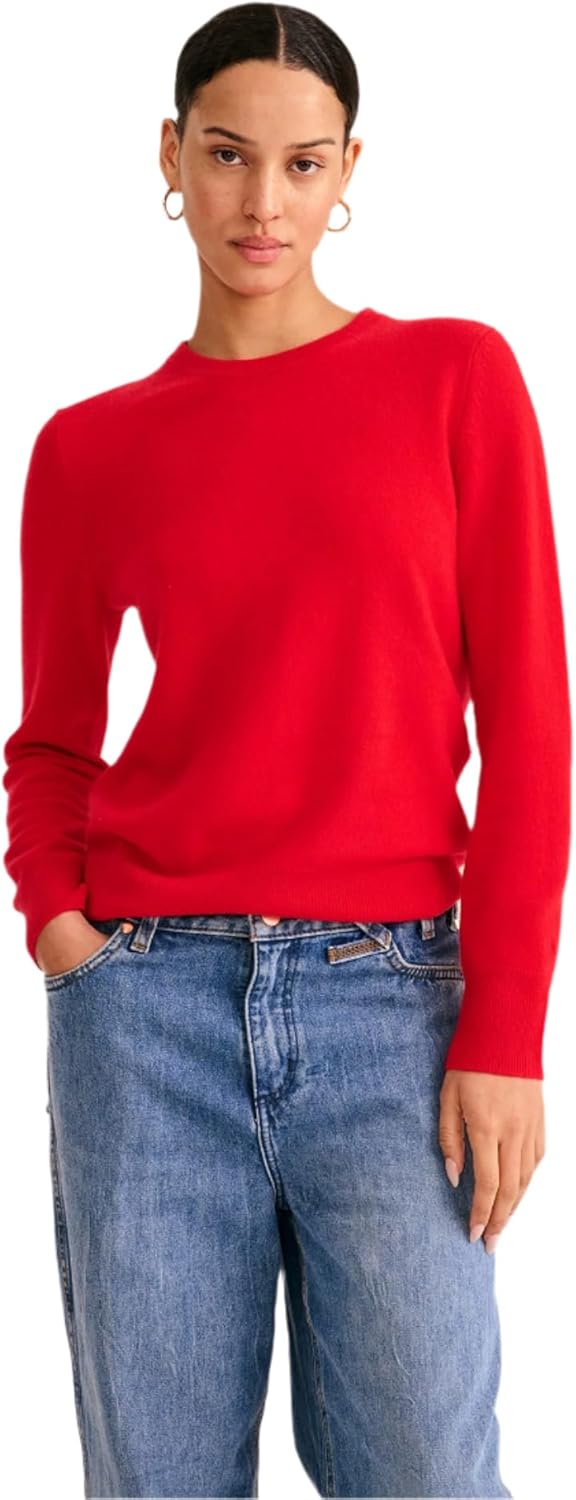 NAADAM Womens Cashmere Crewneck Sweater - Classic Versatile Fit