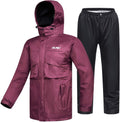 ILM Motorcycle Rain Suit for Women Waterproof Raincoat and Pants RS02