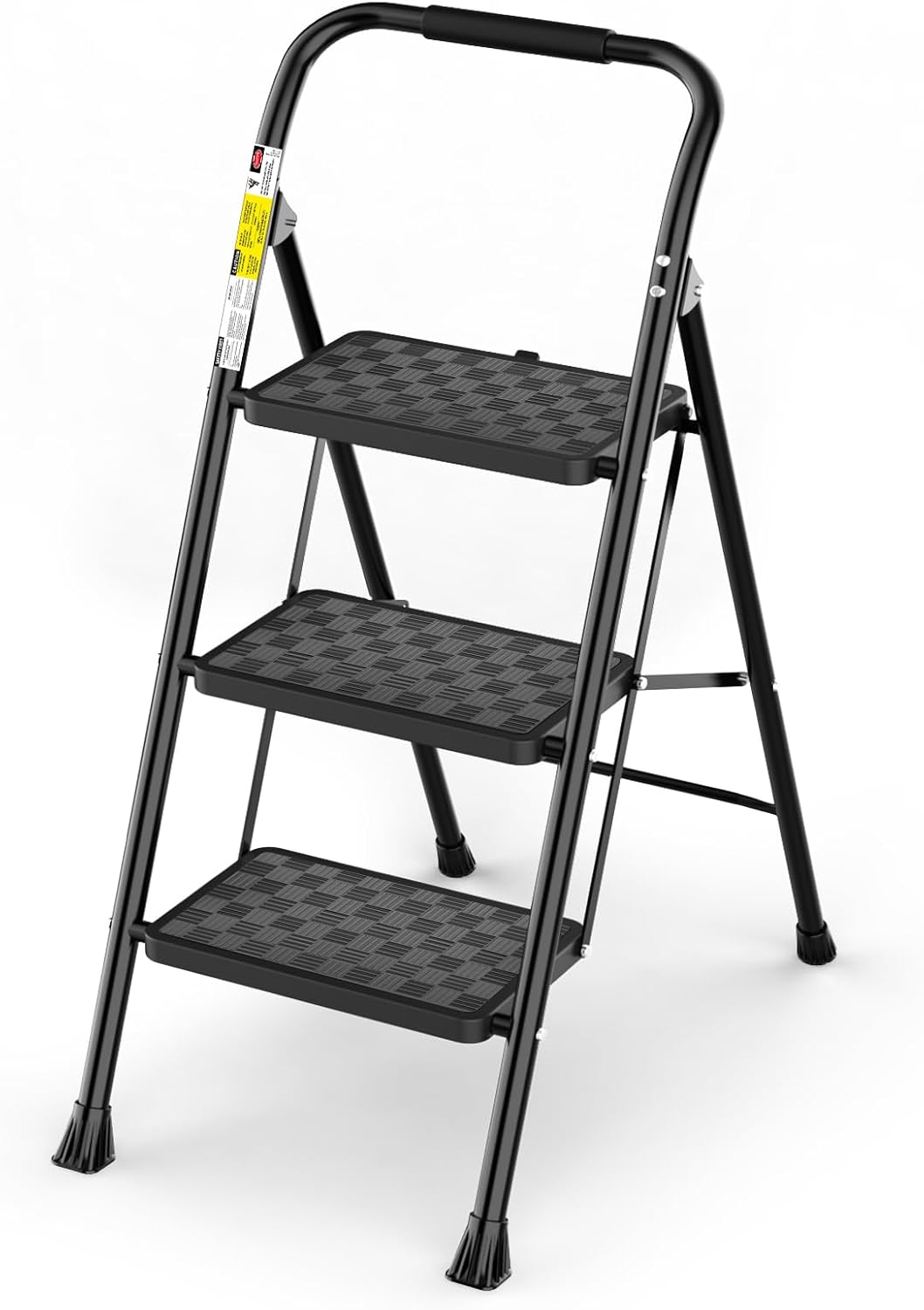 HBTower 3 Step Ladder with Ergonomic Design and Cushioned Handle