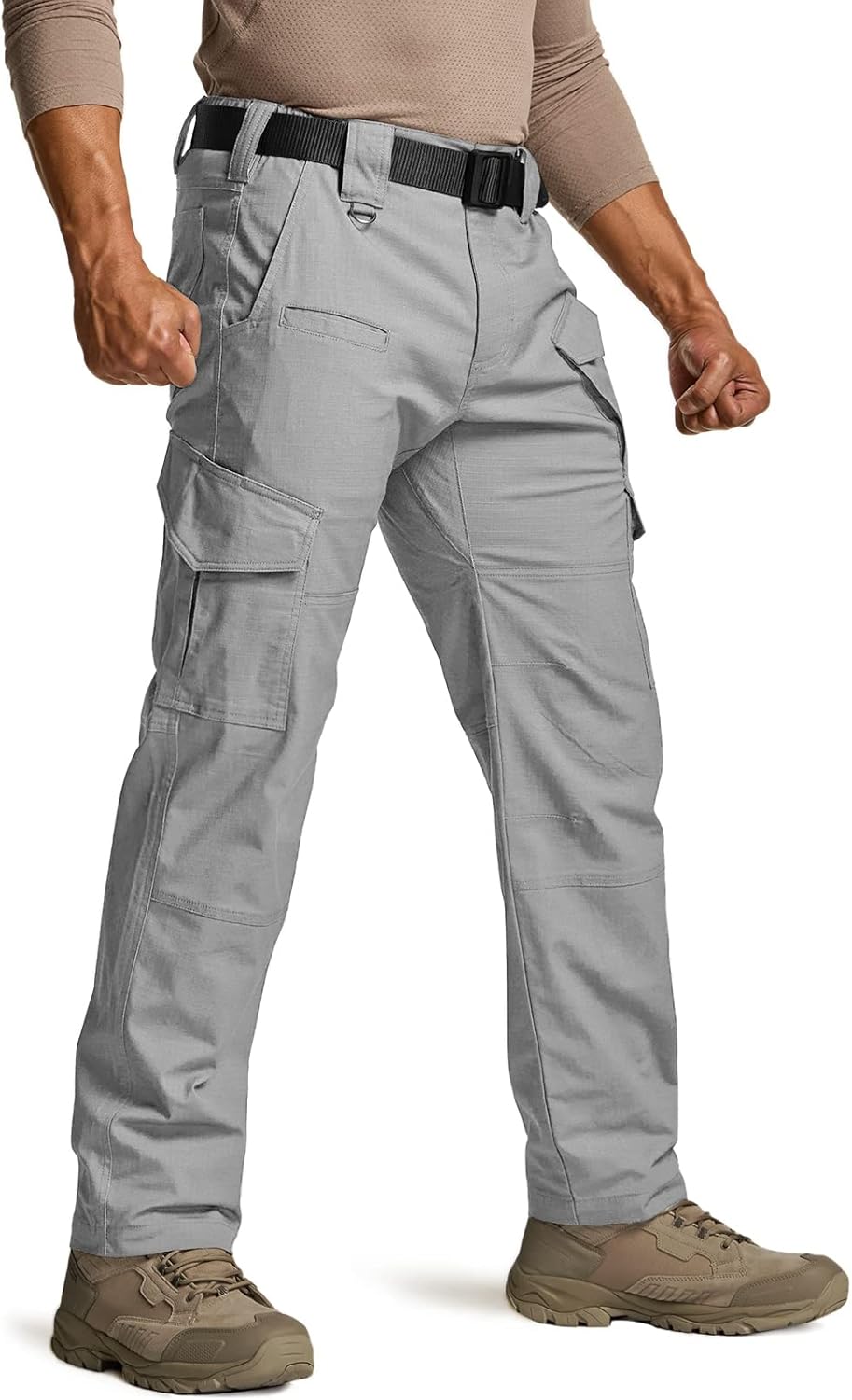 CQR Men's Flex Ripstop Tactical Pants - Water Resistant & Lightweight