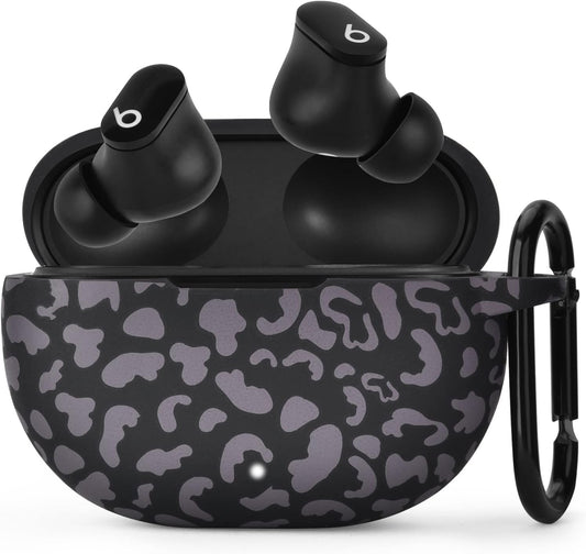 Protective Silicone Case for Beats Studio Buds - Black Leopard