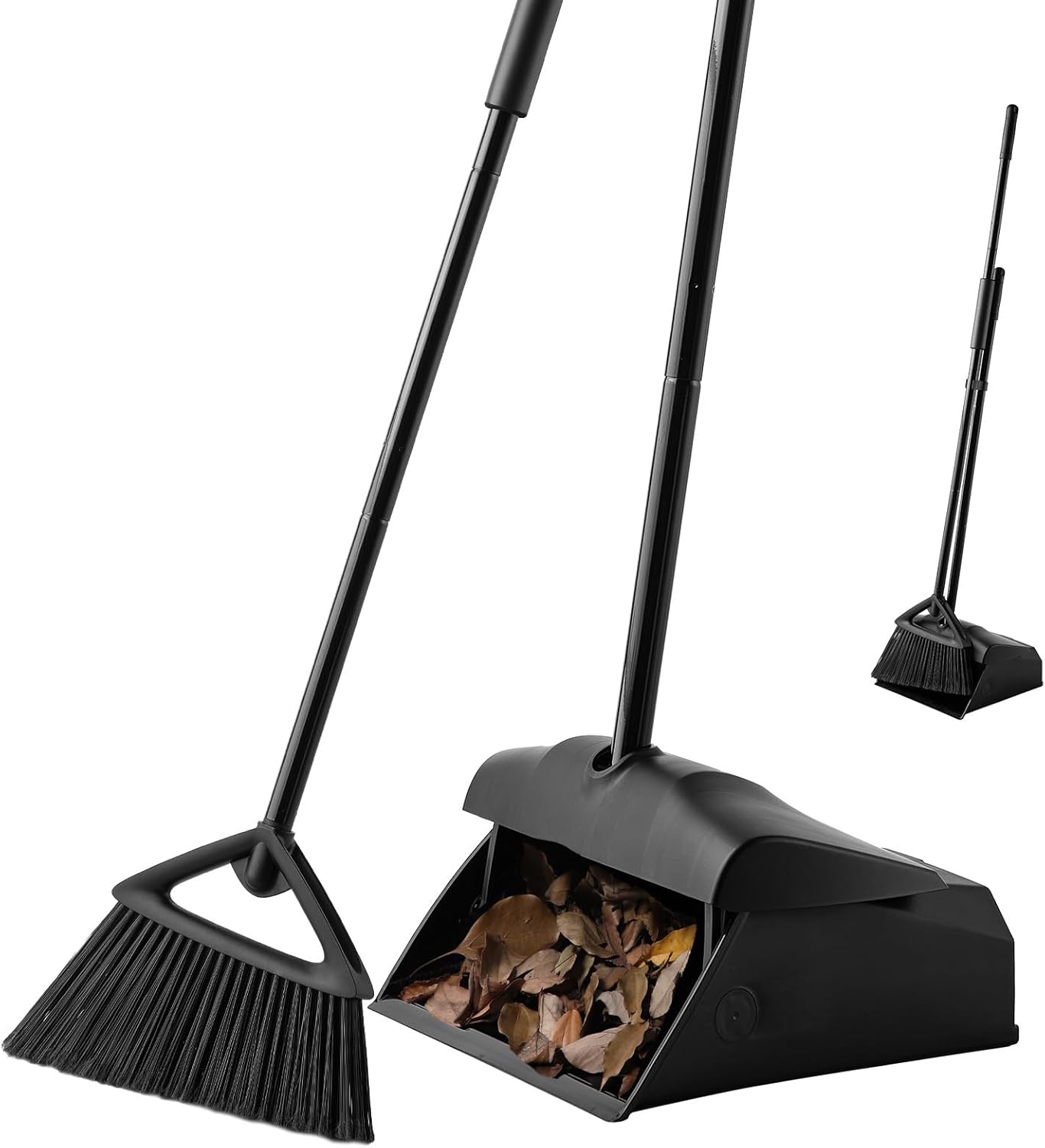 Eyliden Commercial Angle Broom and Dustpan Combo for Easy Cleaning