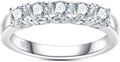 Moissanite Eternity Ring for Women D Color VVS1 - 925 Silver Band