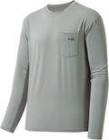 BASSDASH Mens UPF 50+ Performance Long Sleeve T-Shirt - Sun Protection