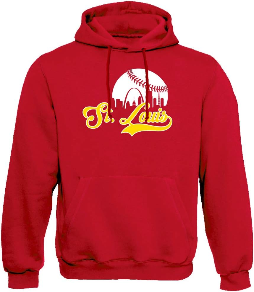Xtreme Apparel Cityscape Skyline Men's Hoodie for Baseball Fans