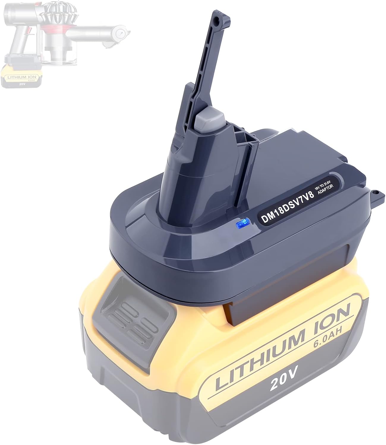 Dewalt 20V Battery Adapter for V7 V8 Vacuums