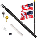 14 Gauge Flag Pole for Outside House Inground, 25ft Telescopic