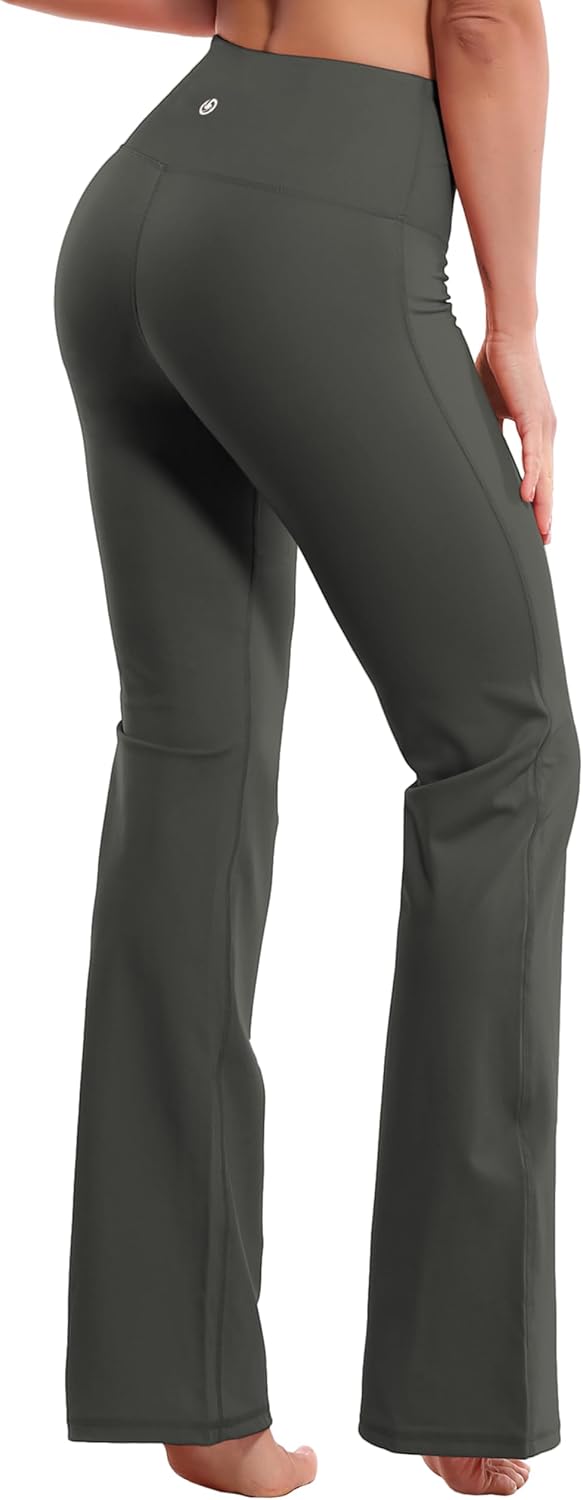 BUBBLELIME Women's High Waist Bootcut Yoga Pants with Pockets
