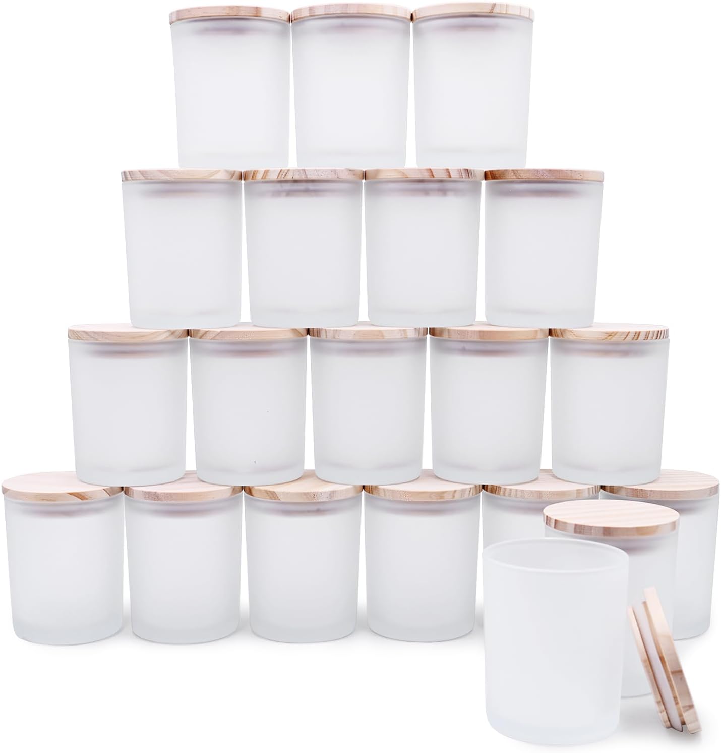 Thick Candle Jars for Making Candles 20 Pcs 7 OZ with Lids