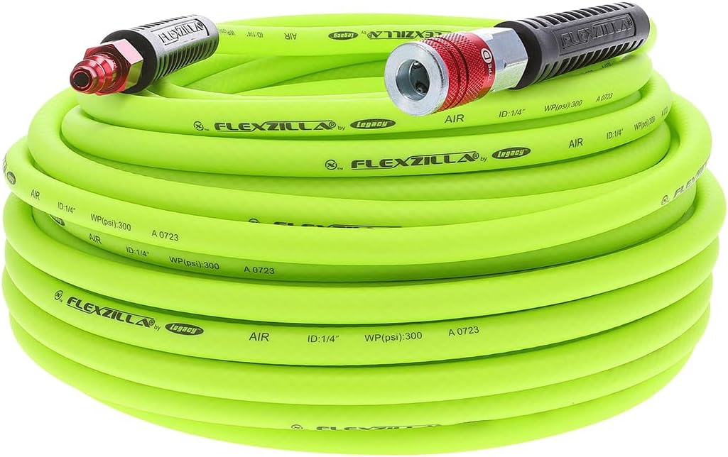 Flexzilla Air Hose with ColorConnex Industrial 100 Feet - Heavy Duty