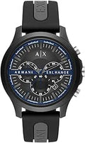 AX Armani Exchange Men's Chronograph Watch with Leather, Silicone