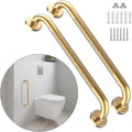 24 Inch Anti Slip Shower Grab Bar Gold - Secure Knurled Safety