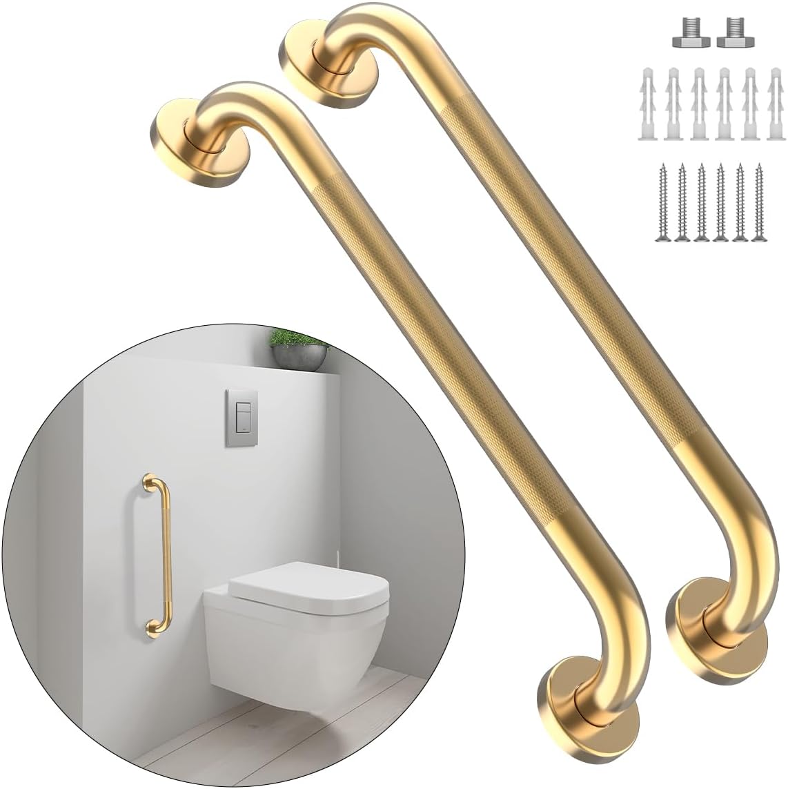 24 Inch Anti Slip Shower Grab Bar for Safety and Support